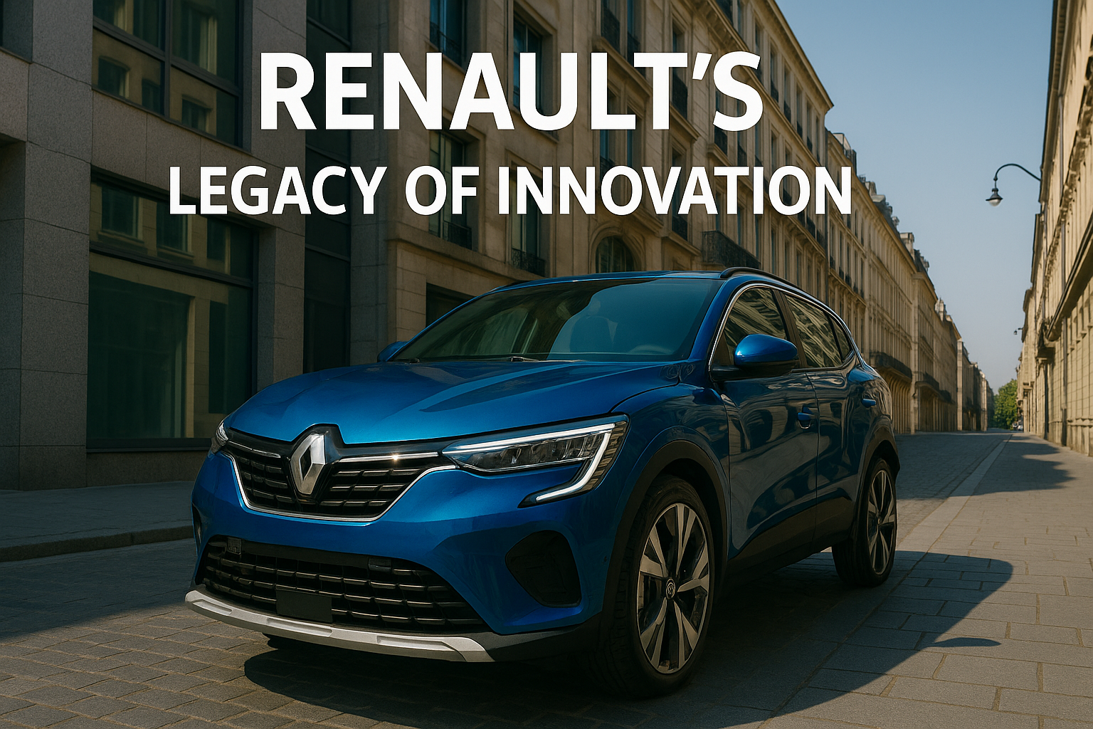 Blue Renault Electric SUV Street